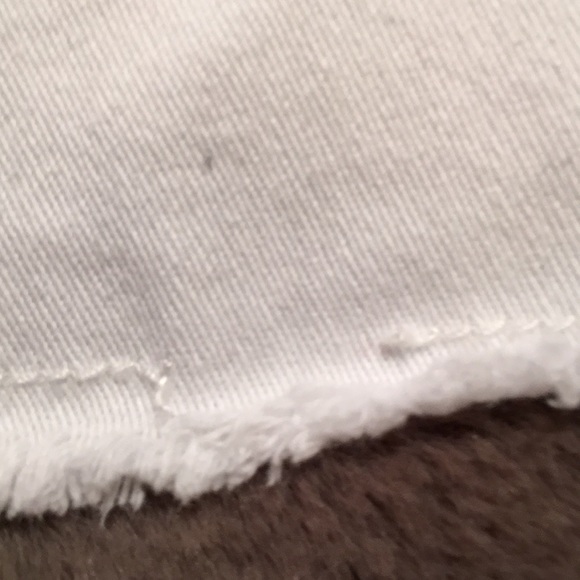 STS Blue Mini White Denim Shorts With Lace Size 00 - Picture 7 of 7